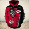 Kansas City Chiefs Hoodie 3D Zip Hoodie Cute Death Gifts for Fans Kansas City Chiefs Hoodie 3D Zip Hoodie Cute Death Gifts for Fans 0