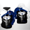 Kansas City Royals MLB Skull Punisher 3D Hoodie Zipper Hoodie 0