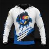 Kansas Jayhawks Hoodie 3D Zip Hoodie Long Sleeve Gift for Fan Kansas Jayhawks Hoodie 3D Zip Hoodie Long Sleeve Gift for Fan 0