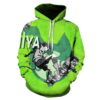 Kawaii Cartoon Miya 3D Zip Hoodie 0