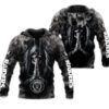 Las Vegas Raiders Hoodie 3D Zip Hoodie Death Smoke Graphic Gifts for Fans Las Vegas Raiders Hoodie 3D Zip Hoodie Death Smoke Graphic Gifts for Fans 0