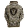 Las Vegas Raiders Hoodie Army Graphic Zip Hoodie Pullover Gift for Fans 0