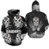 Las Vegas Raiders Hoodie Skull for Halloween Graphic 0