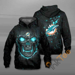 Lava Skull Miami Dolphins Hoodie 3d 0