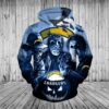 Los Angeles Chargers Hoodie 3D Horror Night Halloween Pullover Nfl Los Angeles Chargers Hoodie 3D Horror Night Halloween Pullover Nfl 0