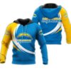 Los Angeles Chargers Hoodie Curve Graphic Gifts for Fans Los Angeles Chargers Hoodie Curve Graphic Gifts for Fans 0