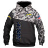 Los Angeles Chargers Military Hoodie 3D Zip Hoodie 3D Zip Hoodie Long Sleeve New Season 0