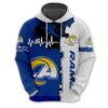 Los Angeles Rams 3D All Over Print Zip Hoodie for Nfl Fans 0