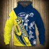 Los Angeles Rams Hoodie 3D Cartoon Player Cute Zip Hoodie 0