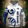 Los Angeles Rams Hoodie 3D Graphic Balls Zip Hoodie Pullover 0
