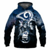 Los Angeles Rams Hoodie 3D Halloween Horror Night Gift for Fans Los Angeles Rams Hoodie 3D Halloween Horror Night Gift for Fans 0