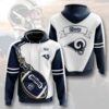 Los Angeles Rams Hoodie Flame Balls Graphic Gift for Fans 0