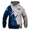 Los Angeles Rams Hoodie Zigzag Graphic Zip Hoodie Gift for Fans 0