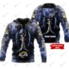 Los Angeles Rams Skull NFL Custom Name 3D All Over Print Hoodie 1