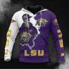 Lsu Tigers Football Hoodie 3D Zip Hoodie Long Sleeve Zip Hoodie for Fan Lsu Tigers Football Hoodie 3D Zip Hoodie Long Sleeve Zip Hoodie for Fan 0