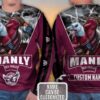 Manly Warringah Sea Eagles 3D Hoodie NRL 3D Hoodie Mascot Custom Name 3D All Over Printed Hoodie 1