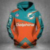 Miami Dolphins 3D Printed All Over ZipUp Hoodie Gifts for Fans 0