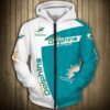 Miami Dolphins Hoodie 3D Zip Hoodie Pullover Gift for Fans Miami Dolphins Hoodie 3D Zip Hoodie Pullover Gift for Fans 0