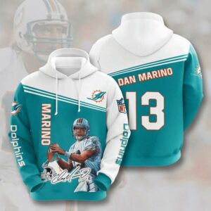 Miami Dolphins Hoodie Dan Marino 3D ZipUp Hoodie For Fan 0