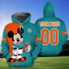 Miami Dolphins Hoodie Disney Mickey Custom Name And Number All Over Printed 3D Miami Dolphins Hoodie Disney Mickey Custom Name And Number All Over Printed 3D 0