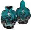 Miami Dolphins Hoodie Halloween Pumpkin Skull Print Zip Hoodie Miami Dolphins Hoodie Halloween Pumpkin Skull Print Zip Hoodie 0