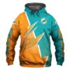 Miami Dolphins Hoodie Zigzag Graphic Zip Hoodie Gift for Fans Miami Dolphins Hoodie Zigzag Graphic Zip Hoodie Gift for Fans 0