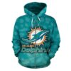 Miami Dolphins Hoodie Zip Up 3D All Over Print 0