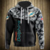 Miami Dolphins Military 3D All Over Print Hoodie ZipUp Hoodie 0