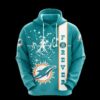 Miami Dolphins NFL 3D Printed ZipUp Hoodie Gift for Fans 0