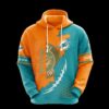 Miami Dolphins NFL Fan Gifts 3D Printed ZipUp Hoodie 0