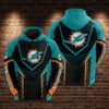 Miami Dolphins NFL Gift for Fans ? 3D Printed Zip-Up Hoodie Miami Dolphins NFL Gift for Fans 3D Printed ZipUp Hoodie 0