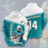 Miami Dolphins Nfl Fitzpatrick 14 Signature Go Fins Hoodie Limited Edition Full 3D All Over Print 0