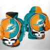 Miami Dolphins Nfl Grateful Dead 3D All Over Print Hoodie ZipUp Hoodie 0
