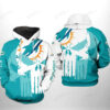 Miami Dolphins Nfl Team Skull 3D All Over Print Hoodie, Zip-Up Hoodie Miami Dolphins Nfl Team Skull 3D All Over Print Hoodie ZipUp Hoodie 0