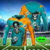 Miami Dolphins Personalized All Over Printed ZipUp Hoodie For Fan 0