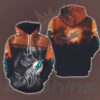 Miami Dolphins Skull Halloween 3D Printed Hoodie 0