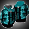 Miami Dolphins Skull Ver.12.15 3D Print Hoodie Miami Dolphins Skull Ver1215 3D Print Hoodie 0