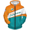 Miami Dolphins Zip Hoodie 3D Zip Hoodie 0