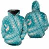 Miami Dolphins Zip Hoodie Limited Edition Bandana Skull 0