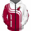 Miami Heat Hoodie 3D Zip Hoodie for Fans Miami Heat Hoodie 3D Zip Hoodie for Fans 0