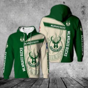 Milwaukee Bucks Hoodie 3D Basketball for Fans 0