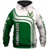 Milwaukee Bucks Hoodie 3D Zip Hoodie for Fans Milwaukee Bucks Hoodie 3D Zip Hoodie for Fans 0