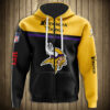 Minnesota Vikings 3D Skull Hoodie Pullover Zip Hoodie for Fans Minnesota Vikings 3D Skull Hoodie Pullover Zip Hoodie for Fans 0