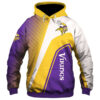 Minnesota Vikings 3D Zip Hoodie Zip Hoodie Pullover Nfl 0