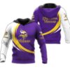 Minnesota Vikings Hoodie Curve Graphic Gifts for Fans 0