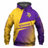 Minnesota Vikings Hoodie Long Sleeve Zip Hoodie for Fan 0