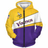 Minnesota Vikings Zip Hoodie 3D Zip Hoodie 0