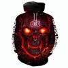 Montreal Canadiens Halloween Hoodie 3D Skulls Pullover Nhl Montreal Canadiens Halloween Hoodie 3D Skulls Pullover Nhl 0