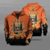 NFL Chicago Bears The Nightmare Before Christmas Jack Skellington 3D All Over Print Zip up Hoodie Option 1