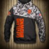 NFL Cleveland Browns Camo Men and Women 3D Hoodie Zip Hoodie Cleveland Browns 3D Shirt Cleveland Browns All Over Print 3D Hoodie 1